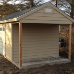 Covered work area for gardening